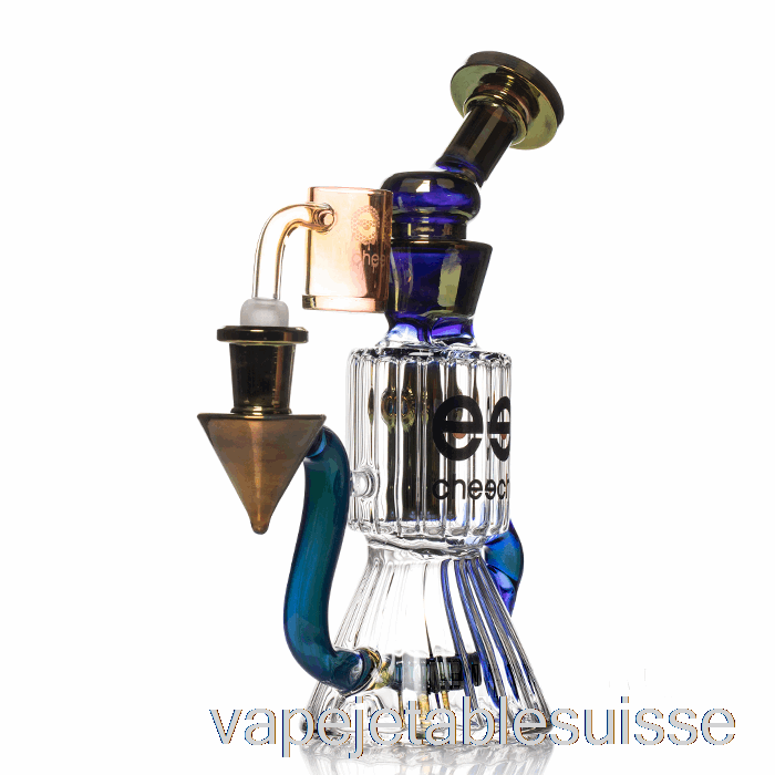 Vape Suisse Cheech Verre Diamant Tube Recycleur Dab Rig Bleu